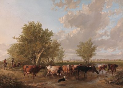 Attraversamento di un ruscello, sobborghi di Canterbury da Thomas Sidney Cooper